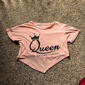 Queen cropped top